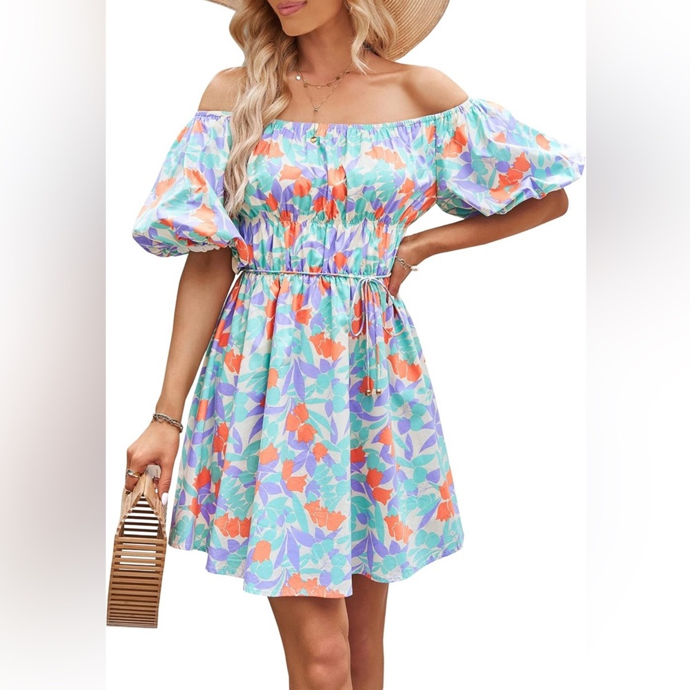 Off the shoulder floral dress